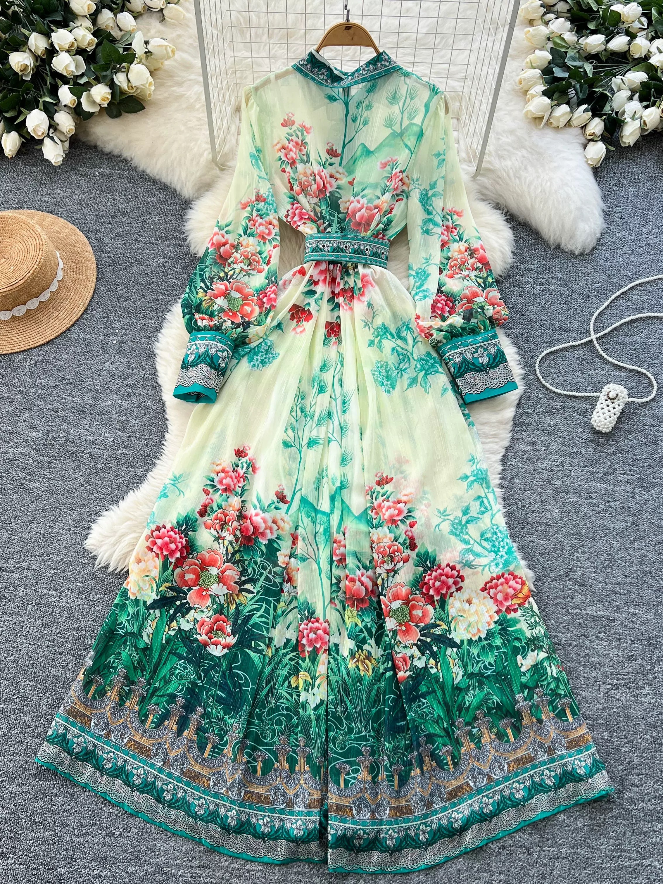 Never too jolly print dress ED193 images